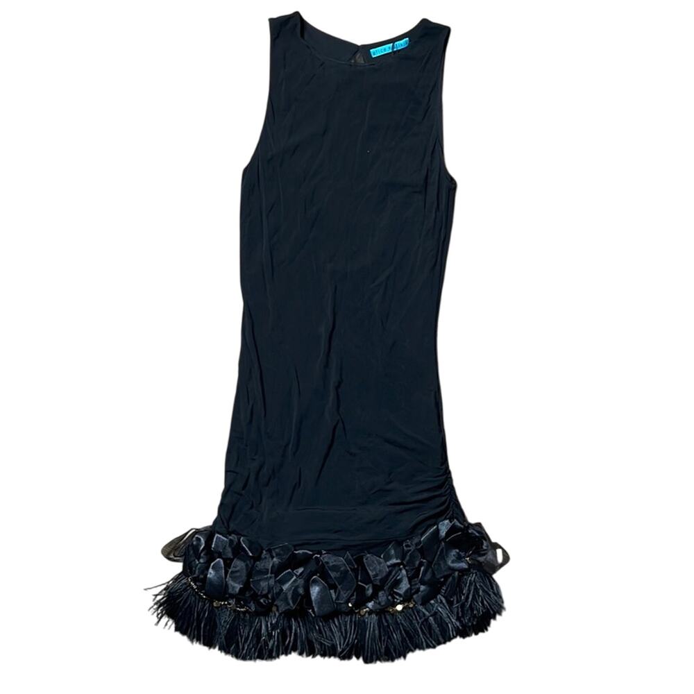 Alice + Olivia Feather & Bow Trim Dress